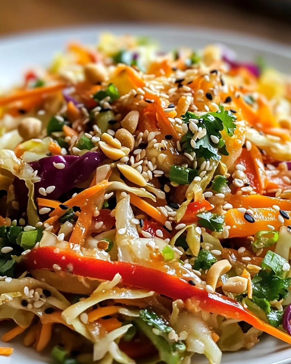 Asiatischer Chinakohl Salat: Frisch, knusprig & Sesam-Dressing