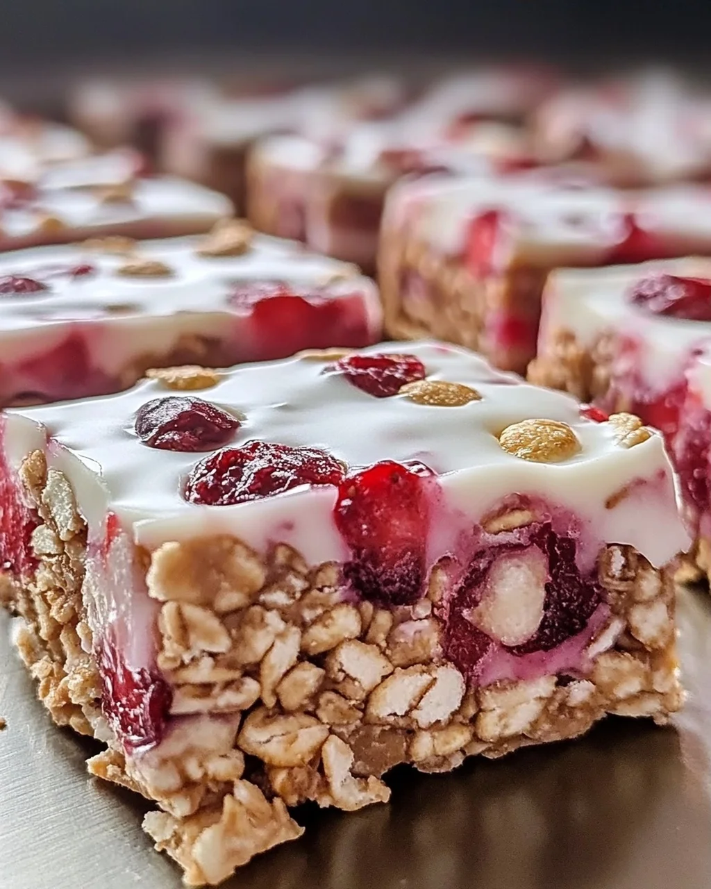 Beeren und Sahne Müsli-Riegel einfach selbst machen