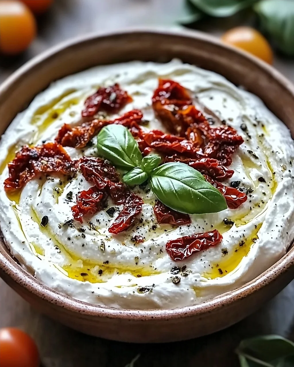 Burrata-Dip Tomate-Basilikum schnell selbstgemacht