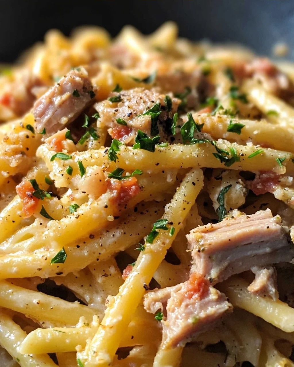 Cremige One Pot Pasta mit Thunfisch