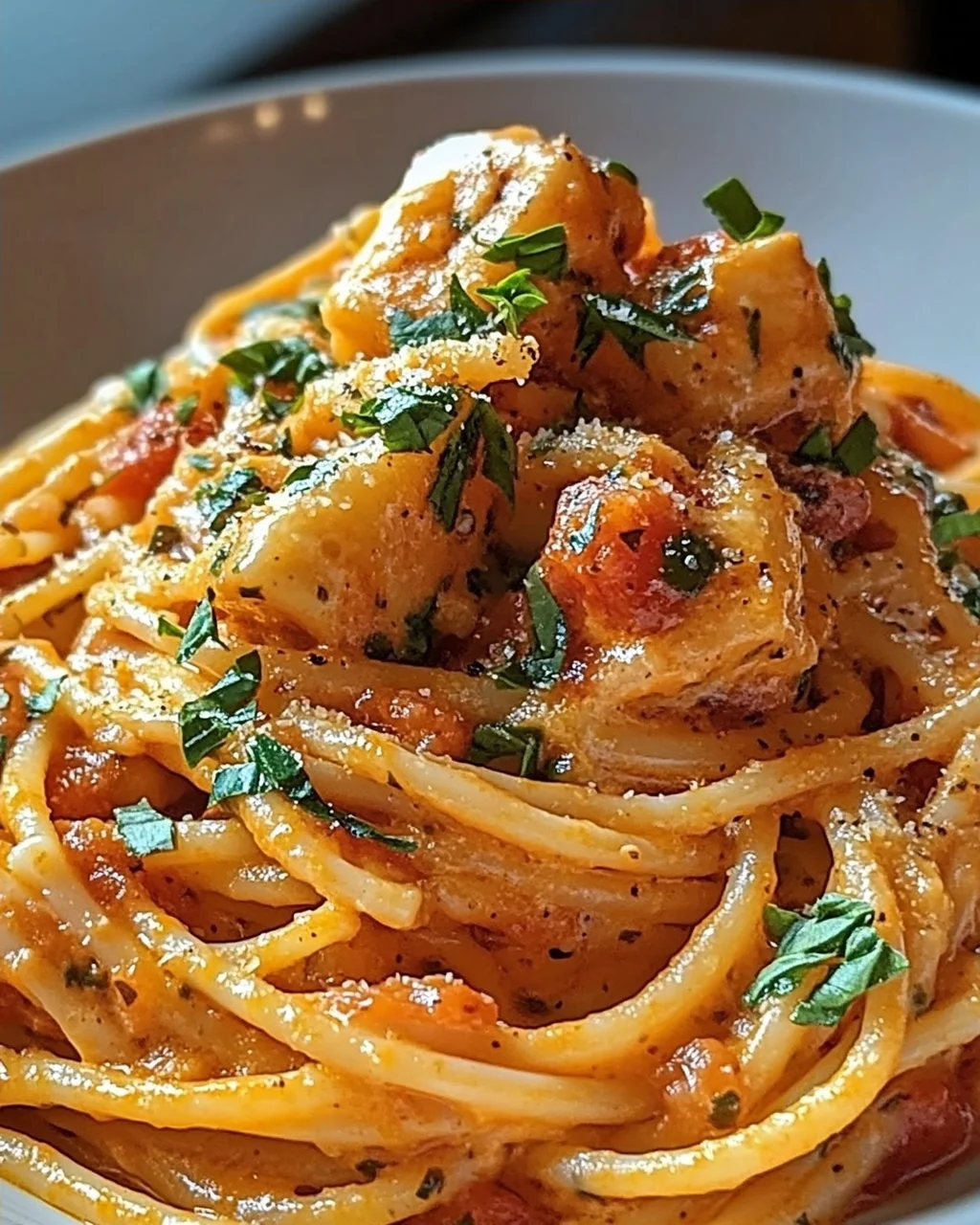 Cremige Tomaten-Knoblauch Pasta