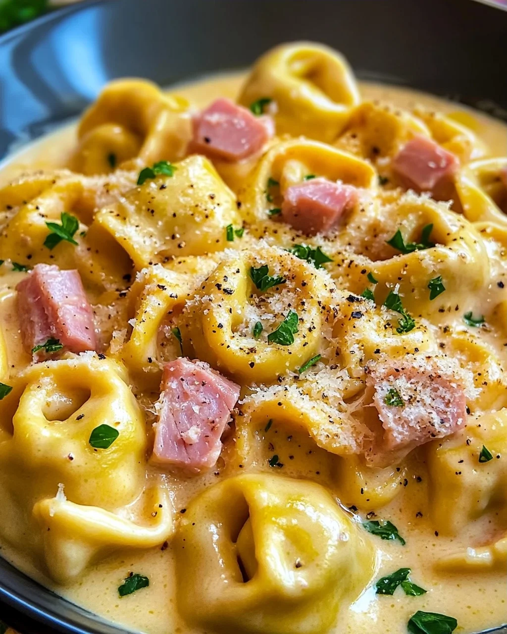 Cremige Tortellini mit Schinken-Käse-Soße – Ein Genuss!