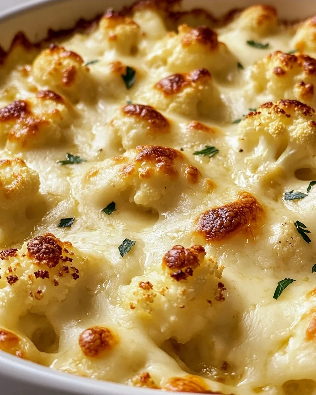 Cremiger Blumenkohl Käse Auflauf Low Carb Rezept