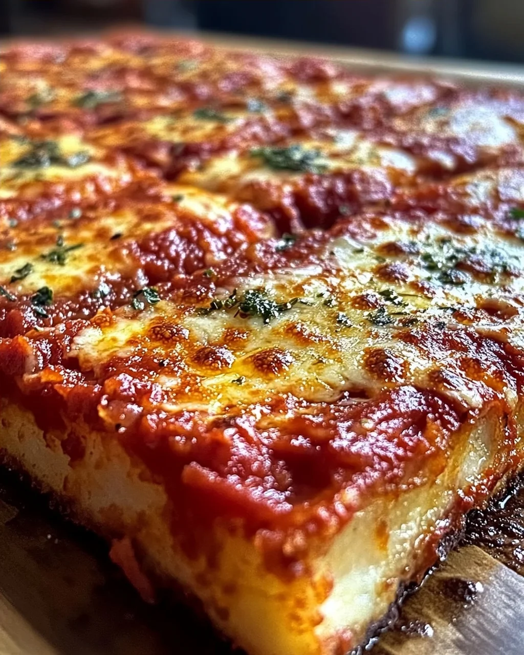 Crispy Detroit-Stil Pizza für Zuhause zaubern