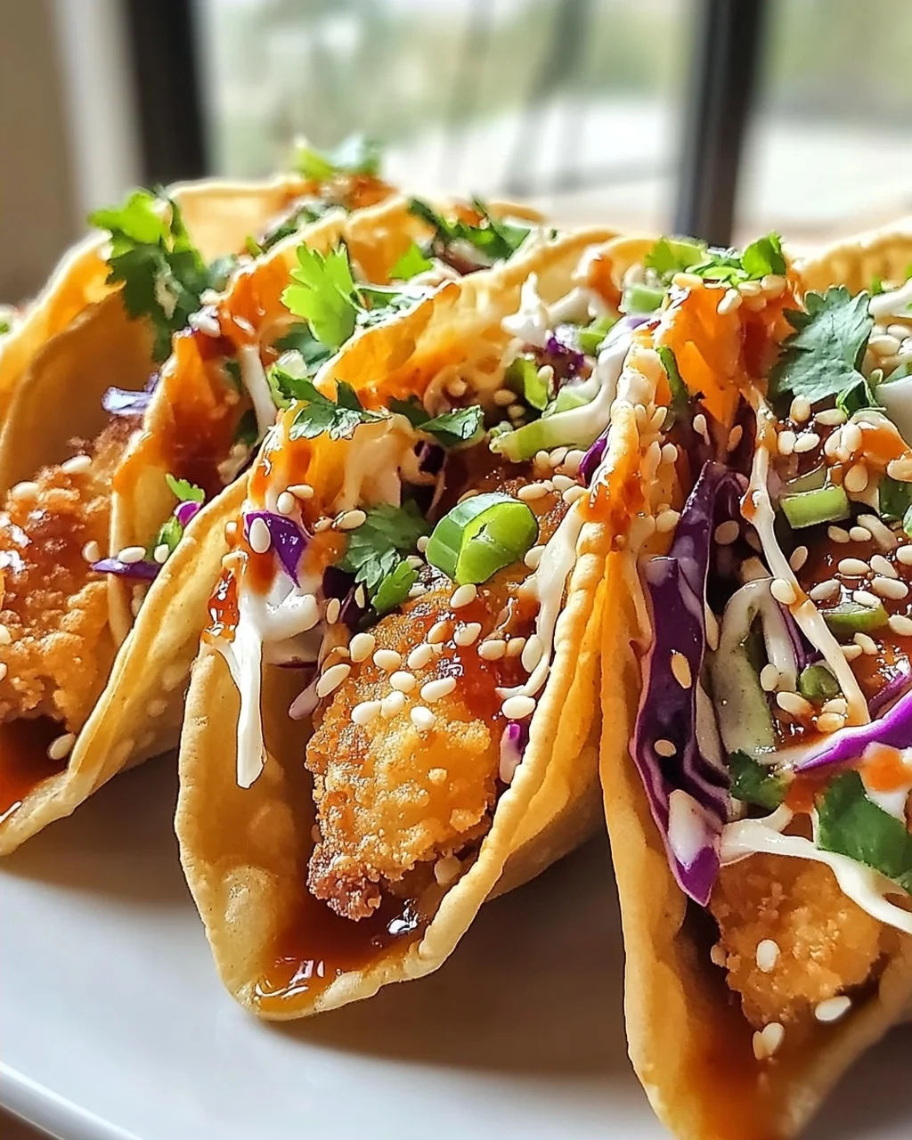 Crispy Hähnchen Wonton Tacos für den perfekten Snack
