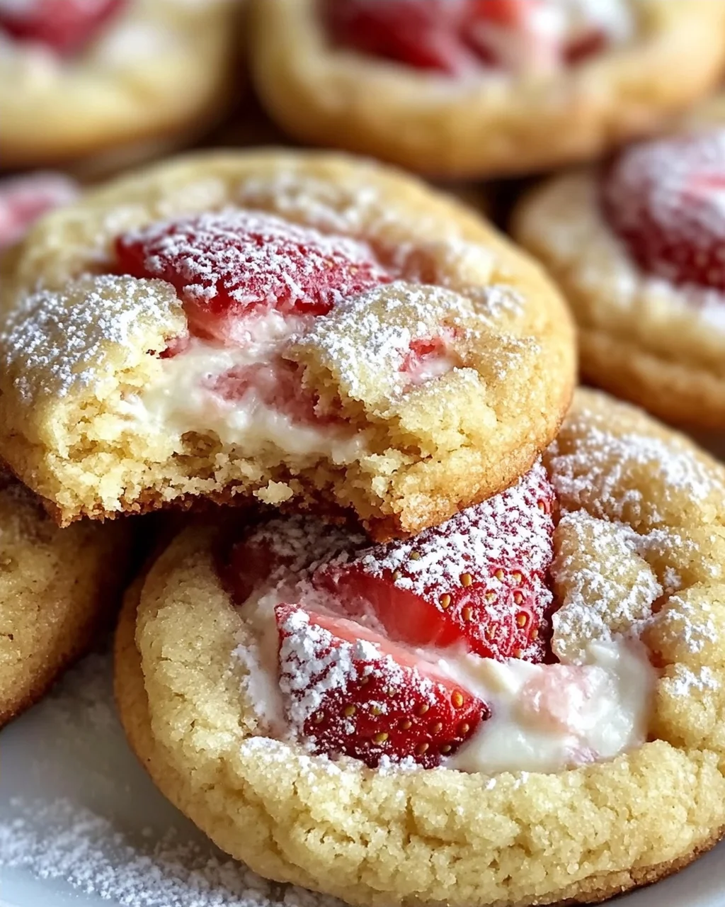 Erdbeer-Käsekuchen-Kekse