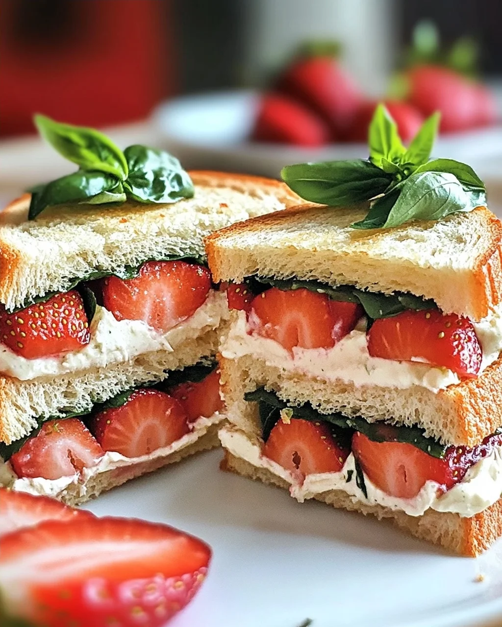 Erdbeer-Teesandwiches: Perfekte Kostbarkeit für Teestunden