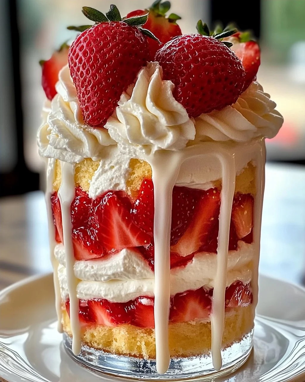 Erdbeerkuchen Schmutzige Limonade für heiße Tage