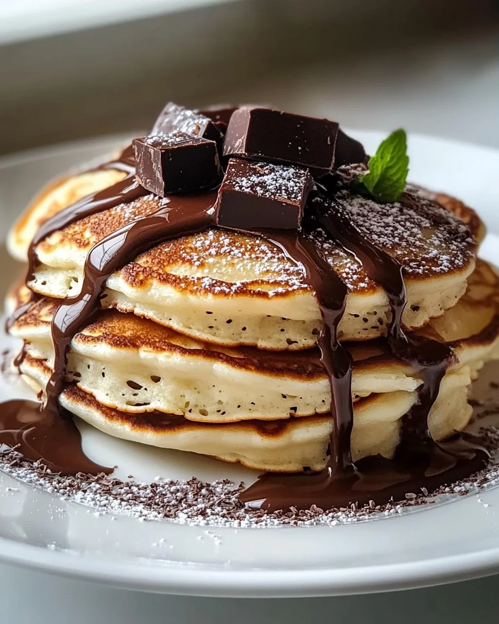 Fluffige Quark-Pfannkuchen mit Schokolade