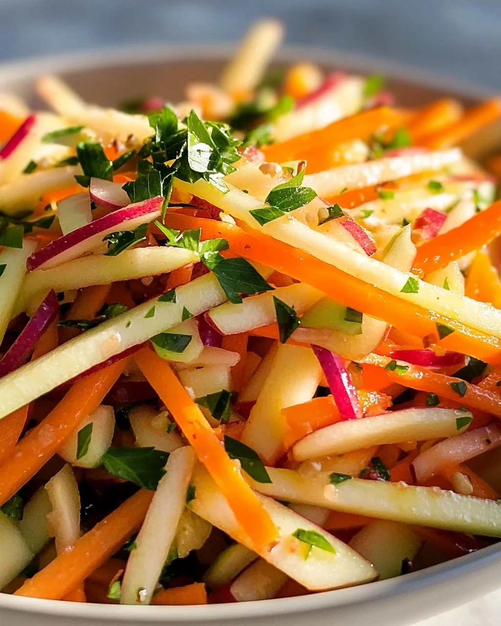 Frischer Kohlrabi-Karotten-Apfel-Salat: Schnell, Frisch & Vitaminreich