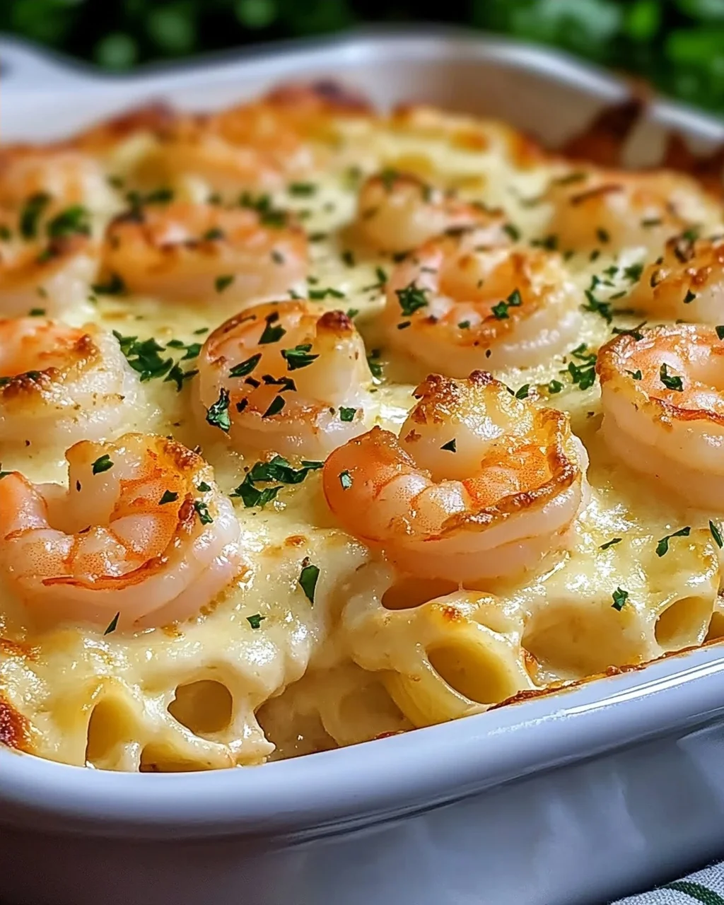 Garnelen Scampi Nudelauflauf für ein gemütliches Dinner