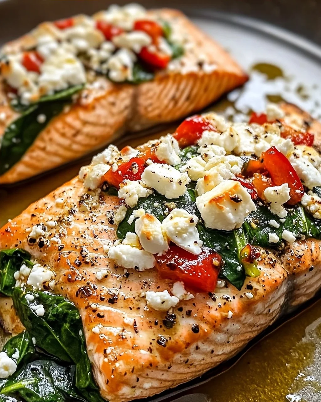 Gefüllter Lachs mit Spinat und Feta – Einfach lecker!