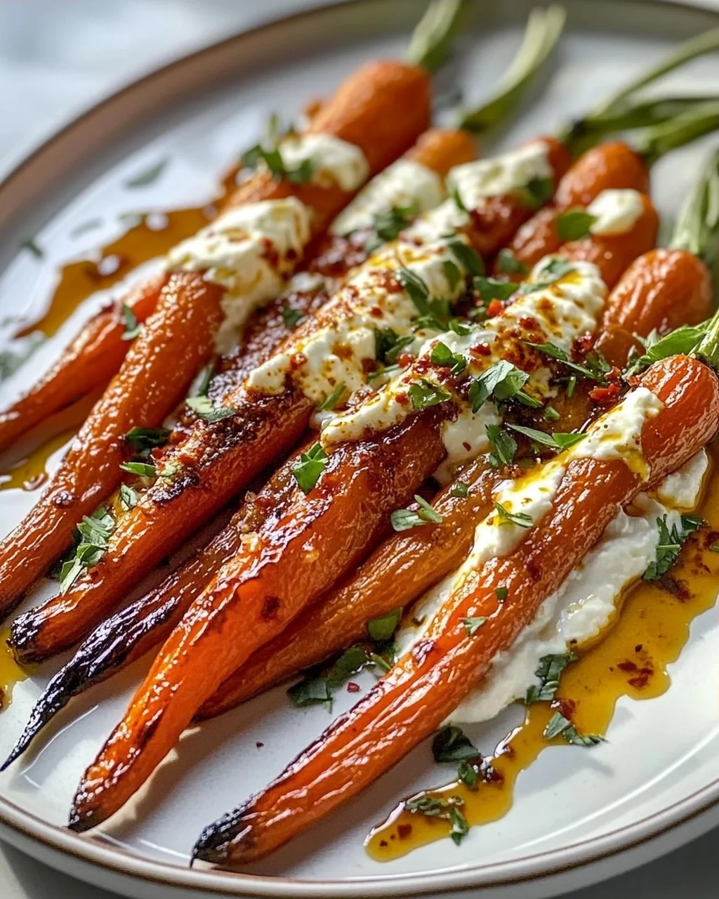 Geröstete Karotten mit Ricotta und Chili-Butter Rezept