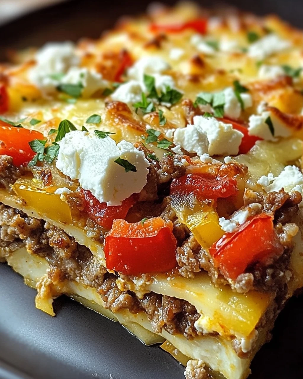 Gyrosauflauf mit Schafskäse