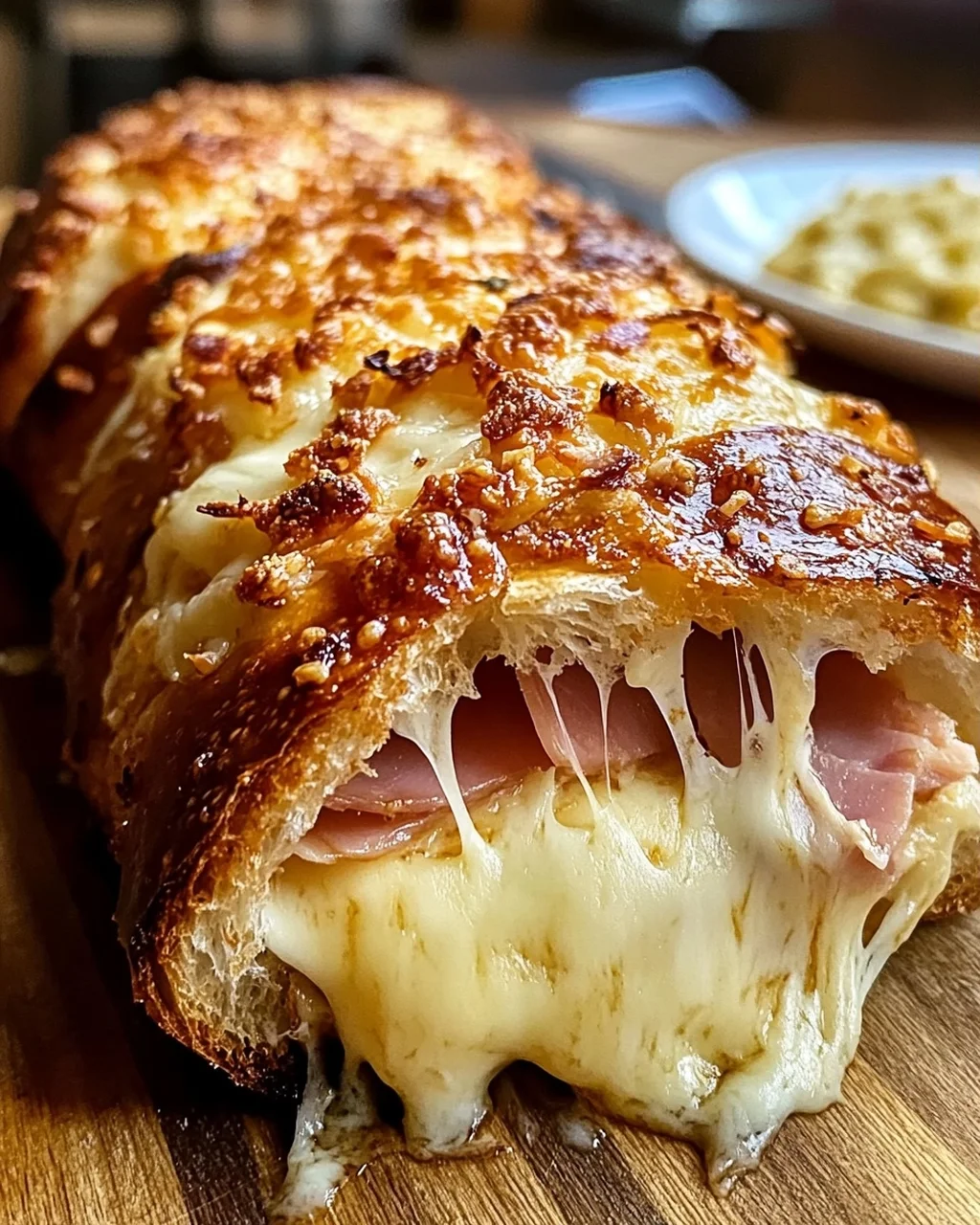 Handbrot mit Schinken und Käse
