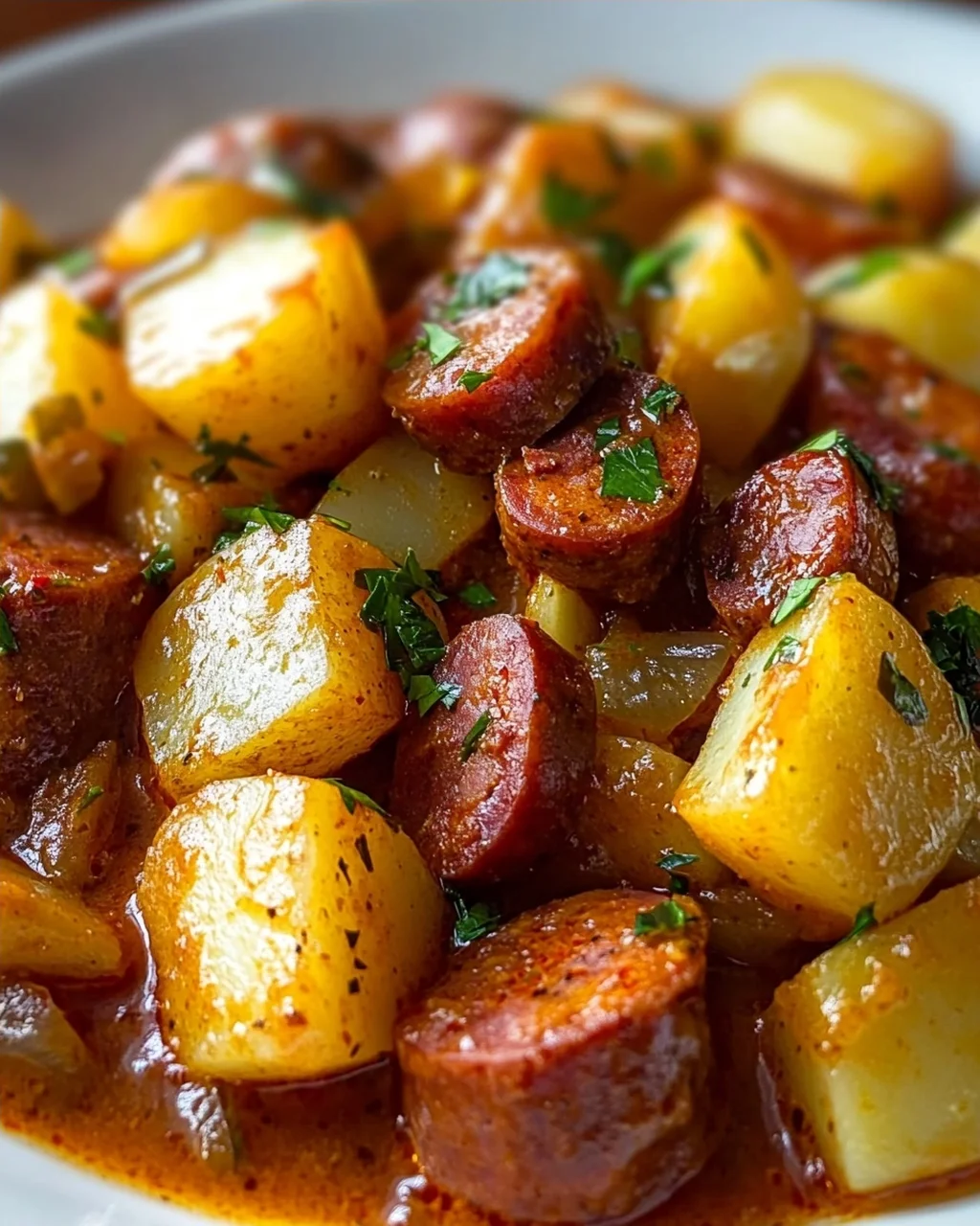 Herzhaftes Kartoffelgulasch mit Würstchen: Schnell & Lecker!
