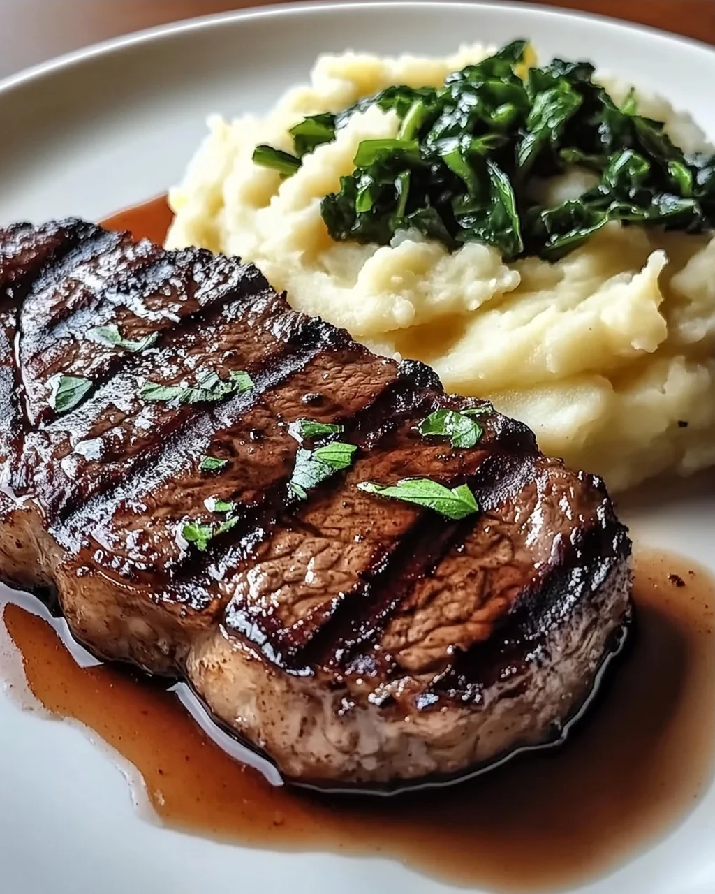 Irenischer Whiskey-Steak mit cremigem Colcannon-Püree