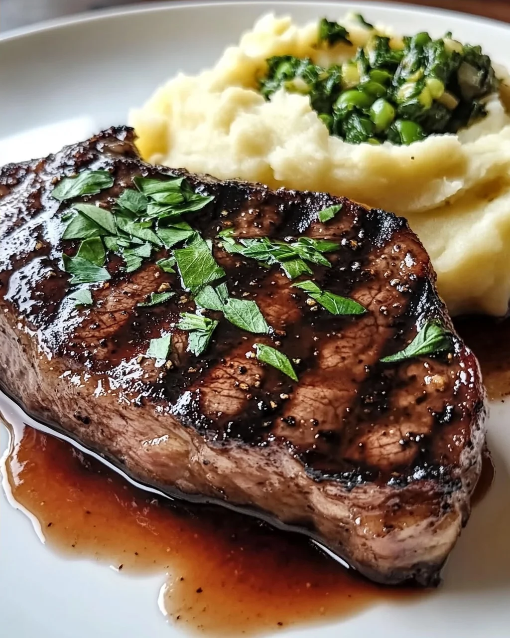 Irenischer Whiskey-Steak mit cremigem Colcannon-Püree