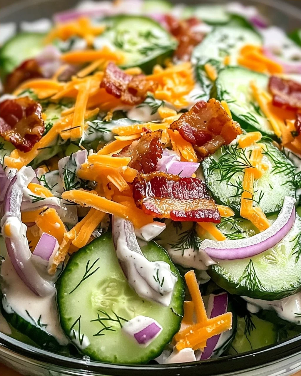 Klassischer Gurken-Ranch-Crack-Salat ganz einfach zubereitet