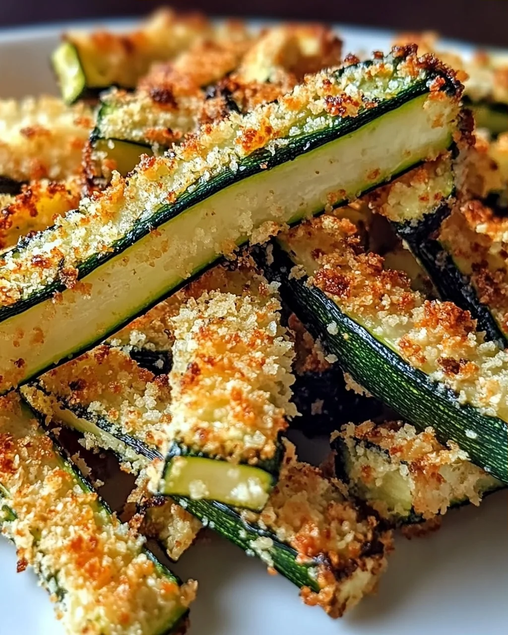 Knusprige Heißluftfritteuse Knoblauch Parmesan Zucchini Pommes