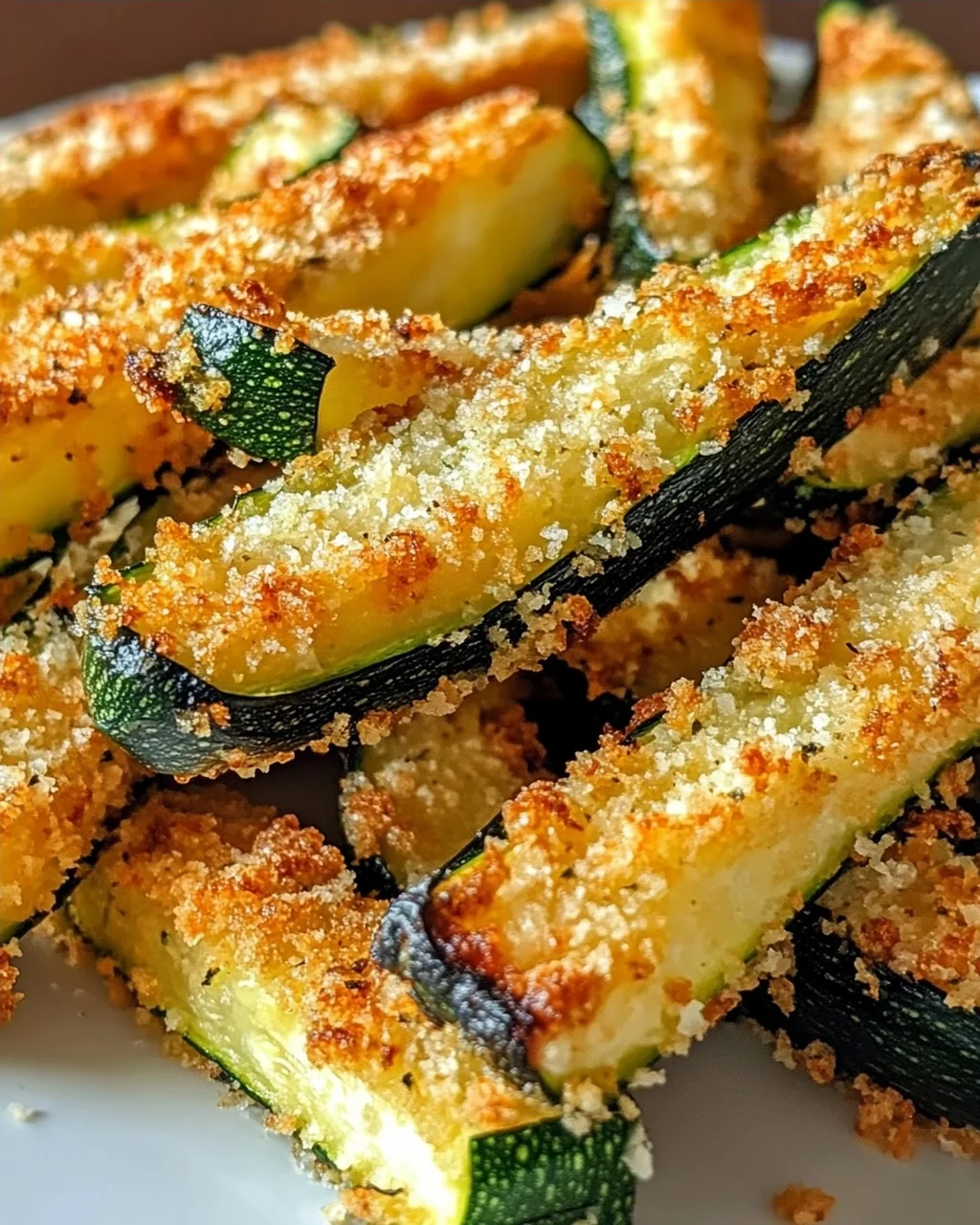 Knusprige Heißluftfritteuse Knoblauch Parmesan Zucchini Pommes