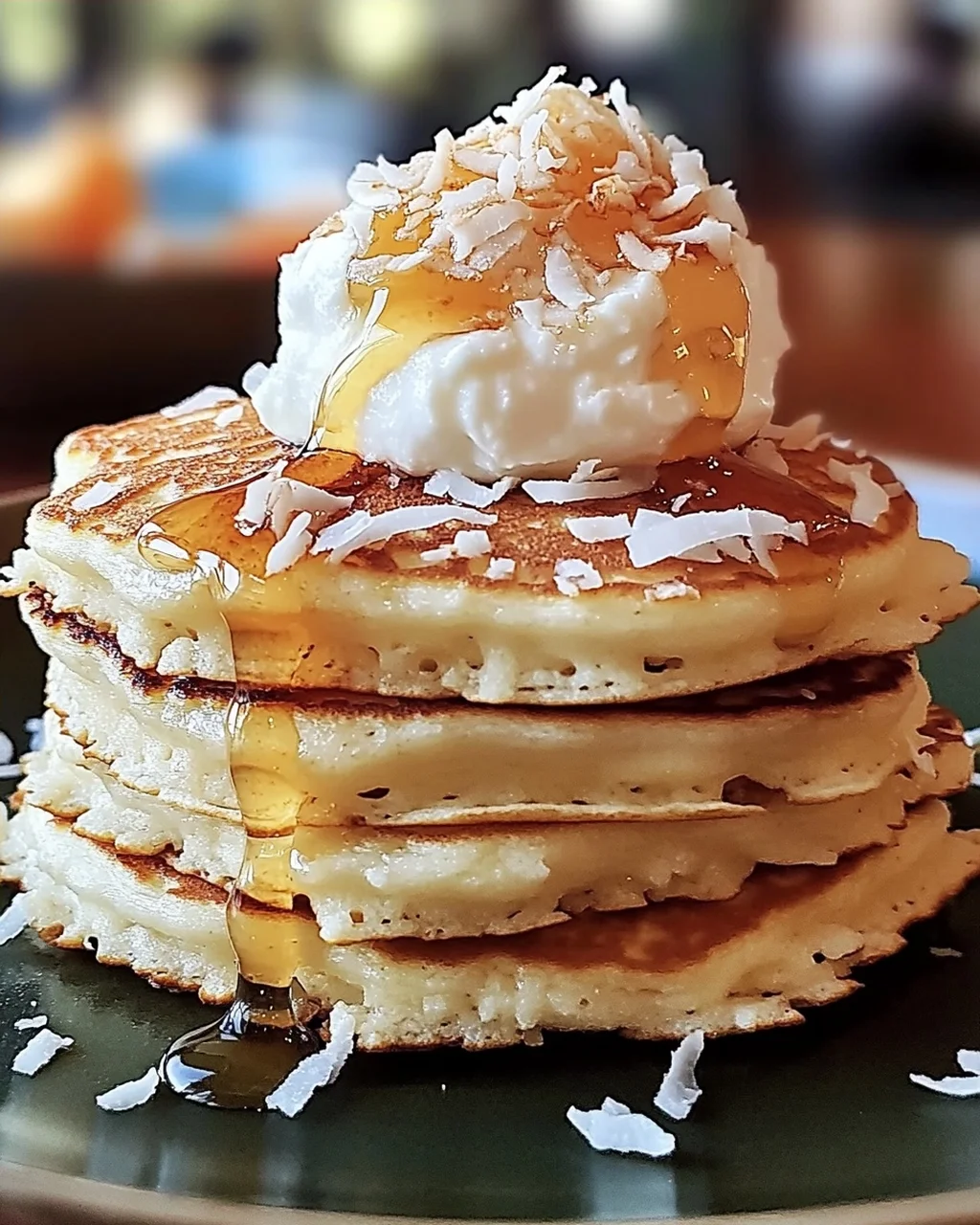 Kokosnusscreme Pfannkuchen für einen tropischen Genuss