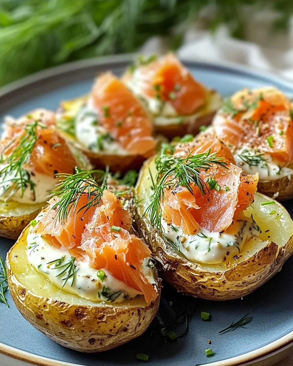 Ofenkartoffeln mit Räucherlachs