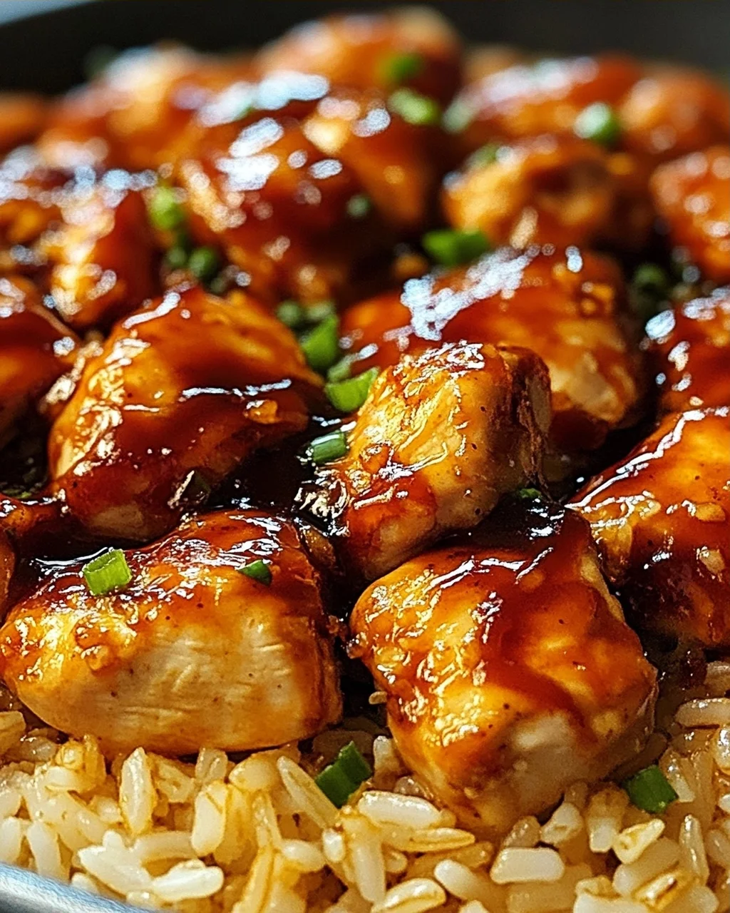 One Pan Honig BBQ Hähnchen mit Reis