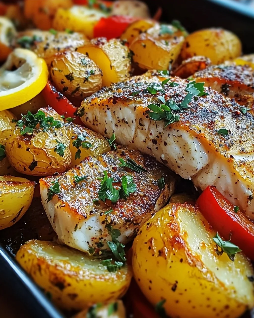 Portugiesischer Ofenfisch mit Kartoffeln