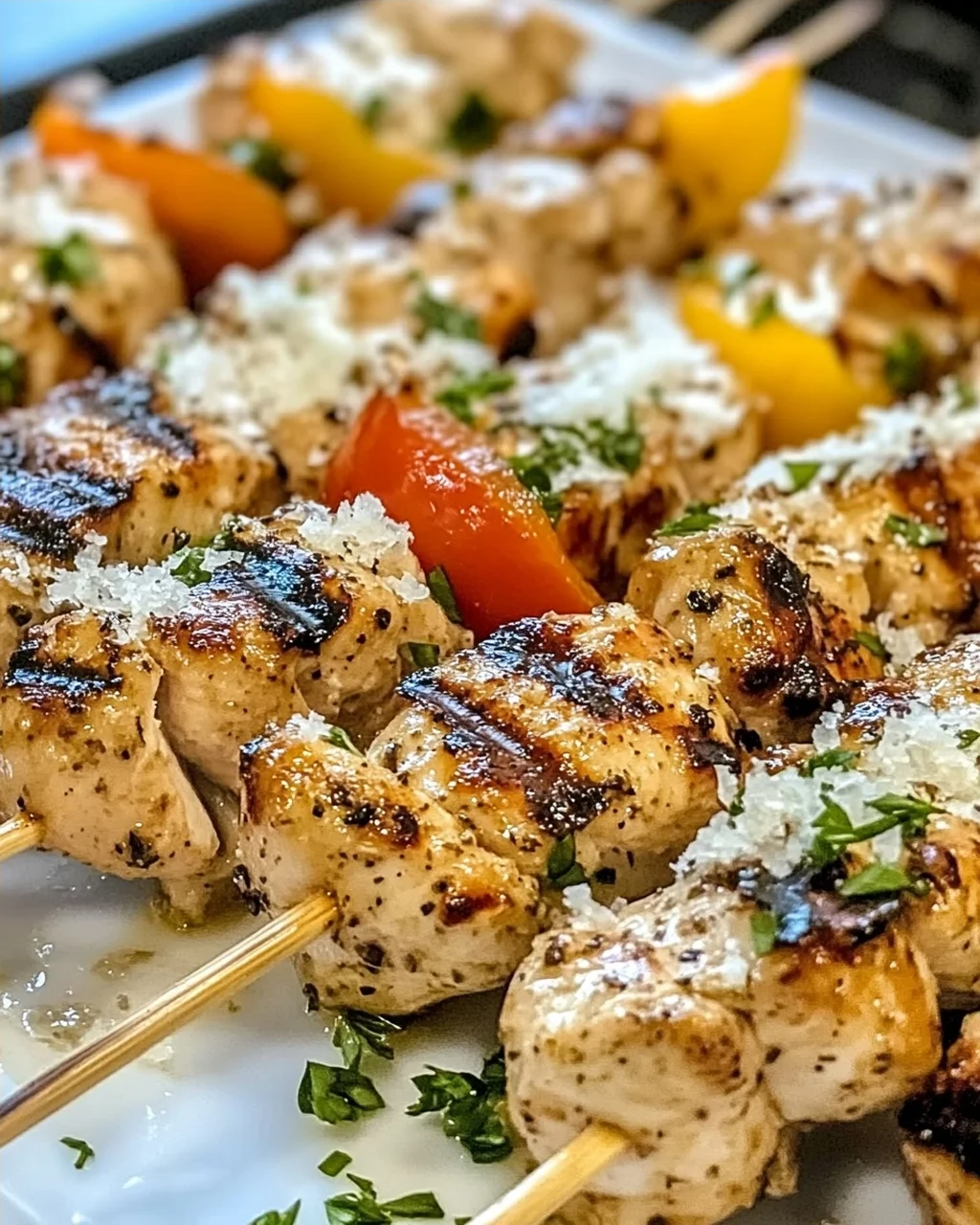 Ranch Knoblauch Parmesan Hähnchenspieße einfach selbst gemacht
