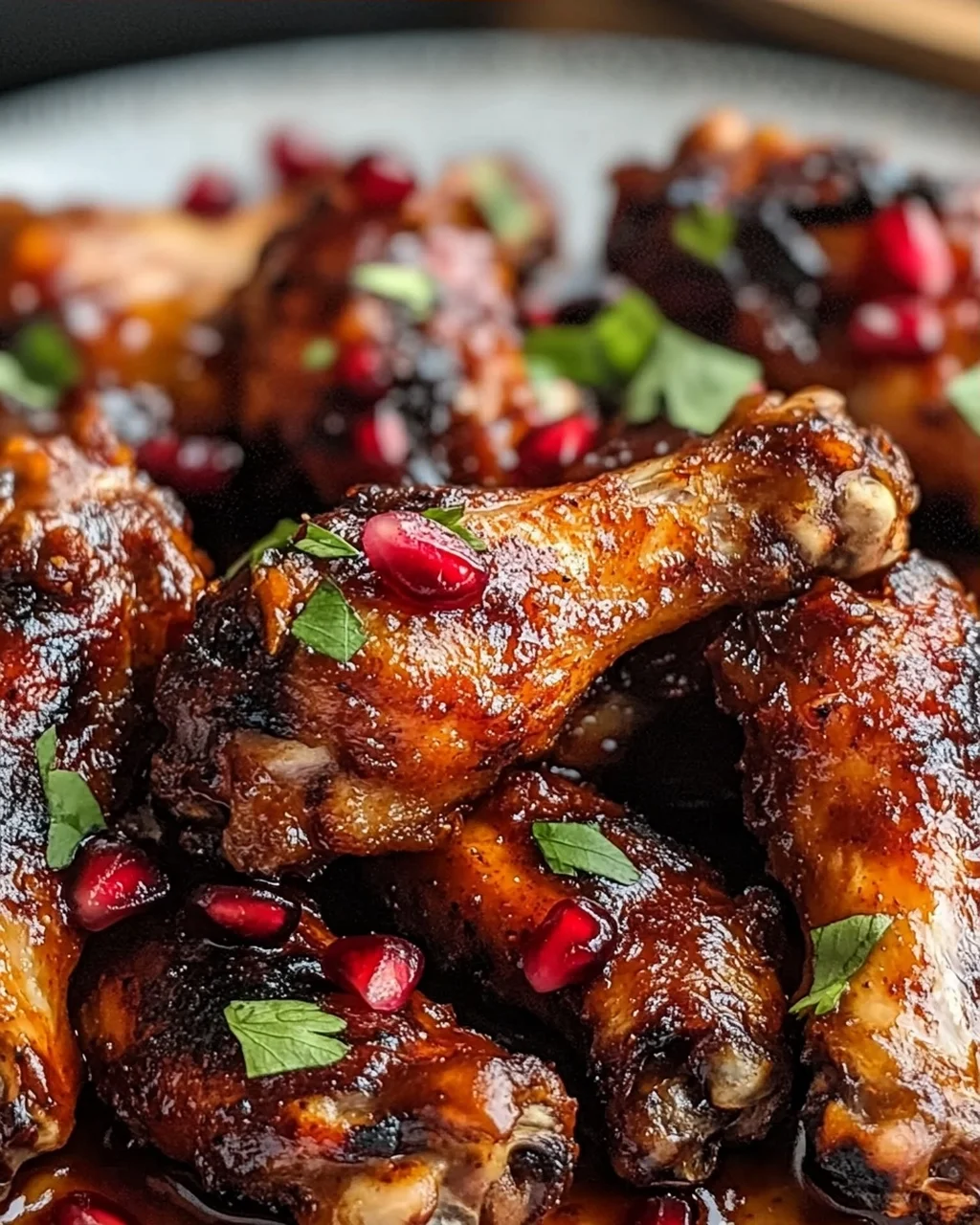 Rauchige Harissa- und Granatapfel-BBQ-Flügel für jeden Anlass