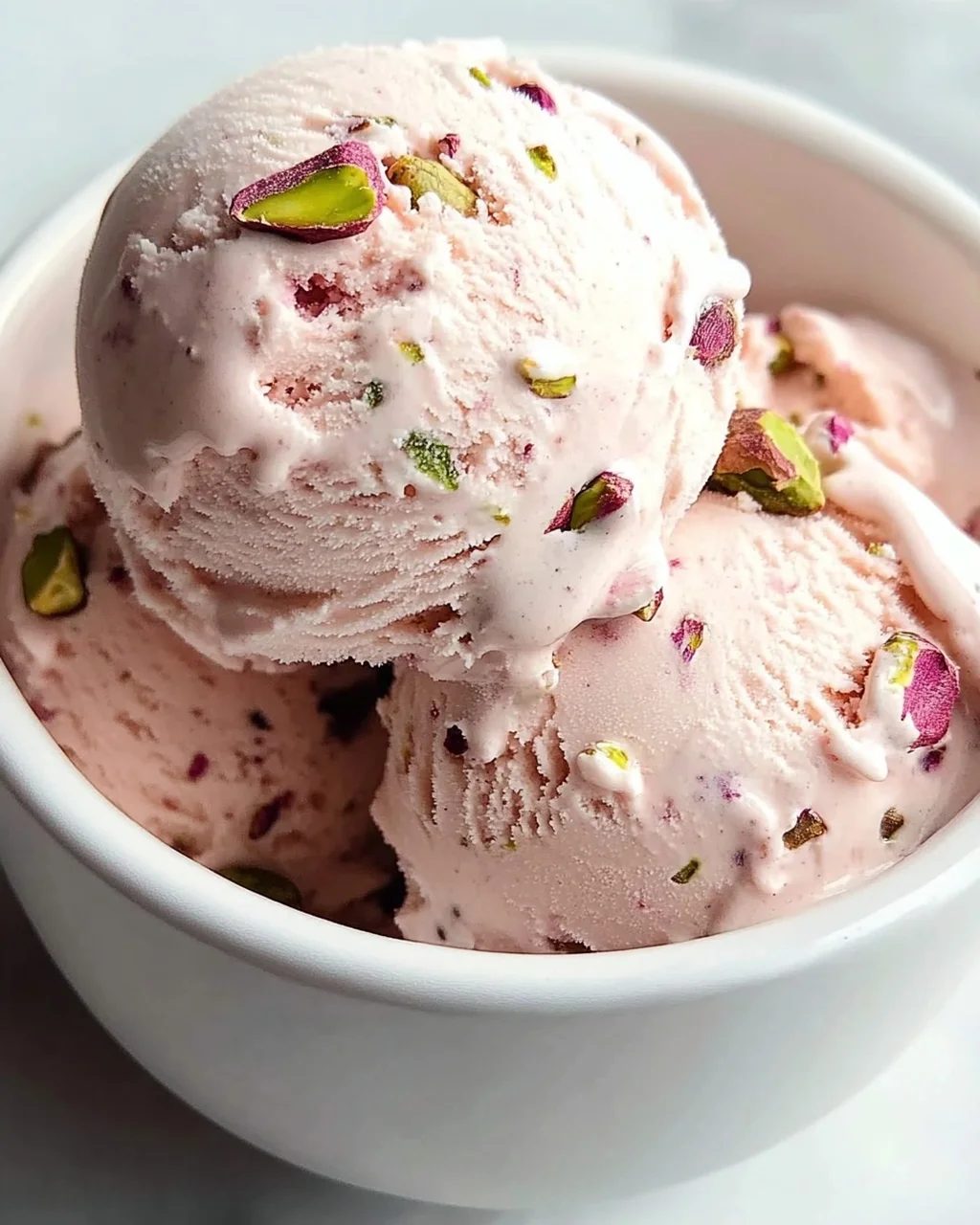 Rosen-Pistazien-Eis: Himmlisch cremig & einfach selbstgemacht!