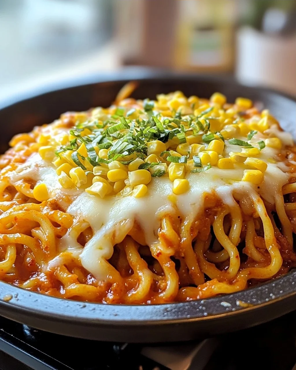 Scharfe Koreanische Mais-Käse Nudeln: So geht's schnell & lecker