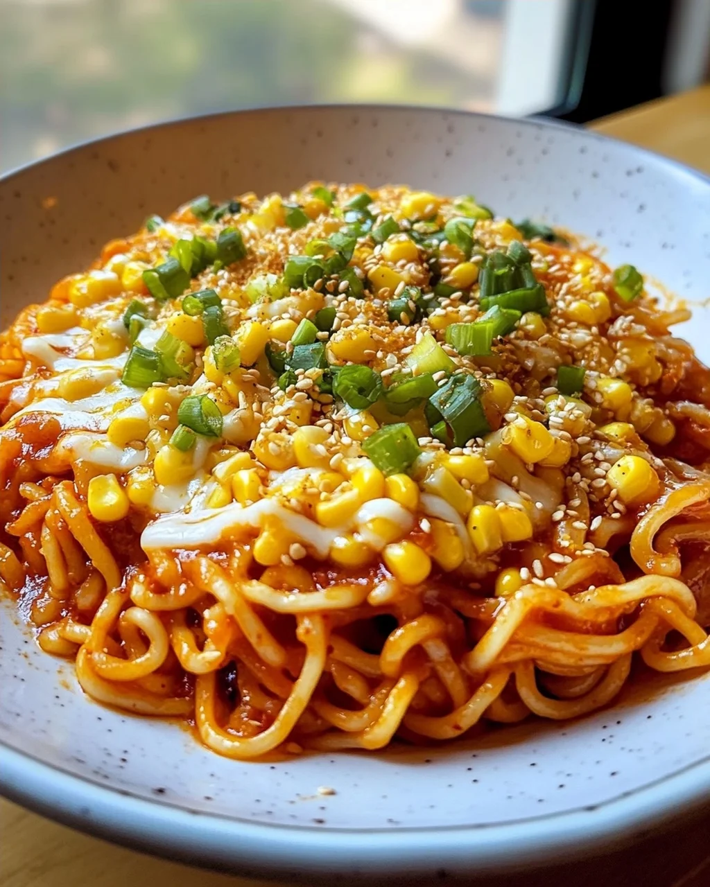 Scharfe Koreanische Mais-Käse Nudeln: So geht's schnell & lecker