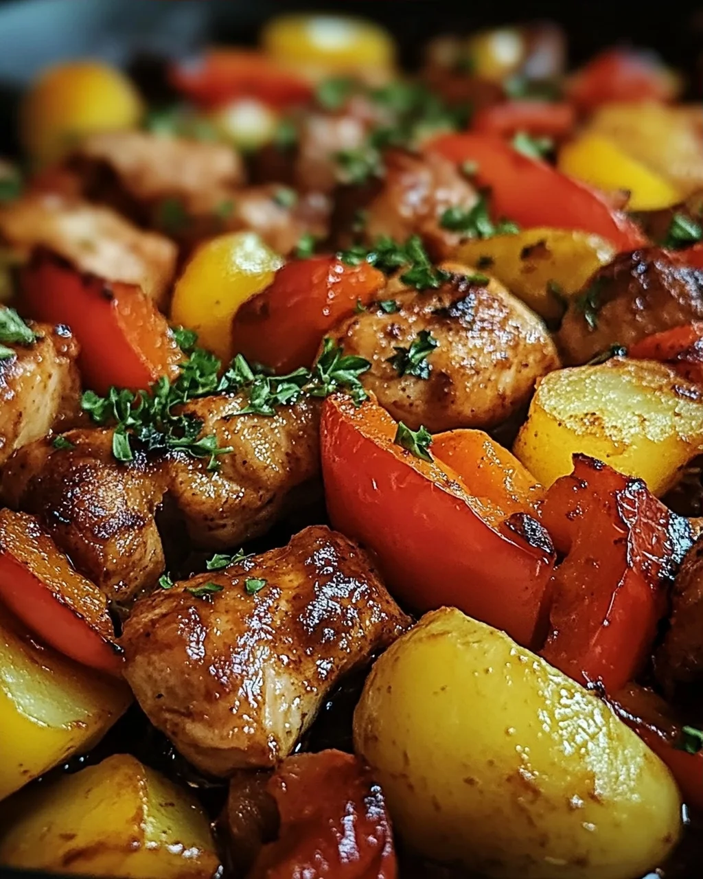 Schaschlik-Topf aus dem Ofen