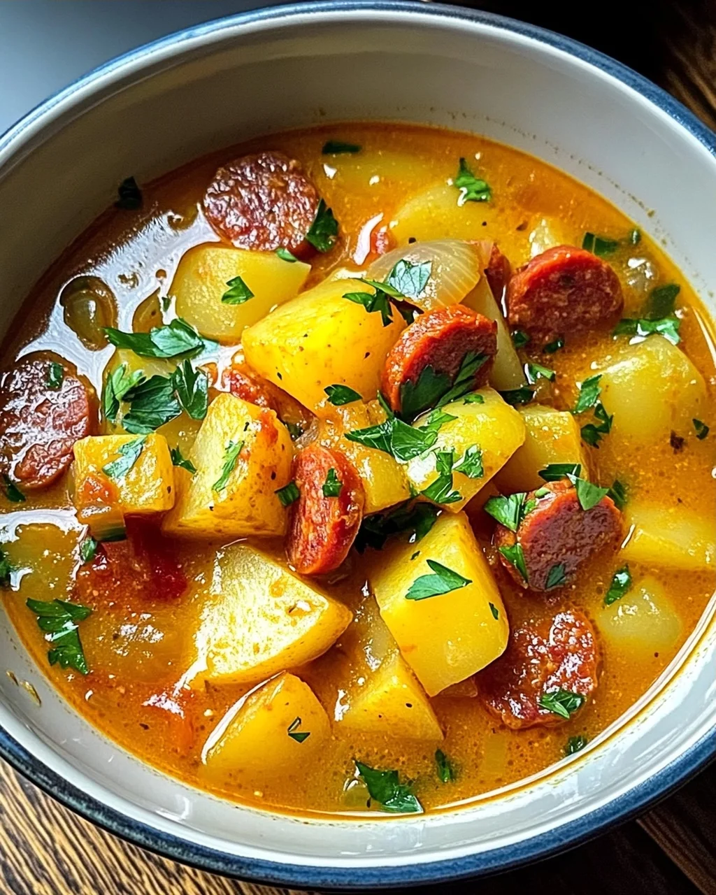 Spanische Kartoffelsuppe mit Chorizo für Wohlfühlmomente