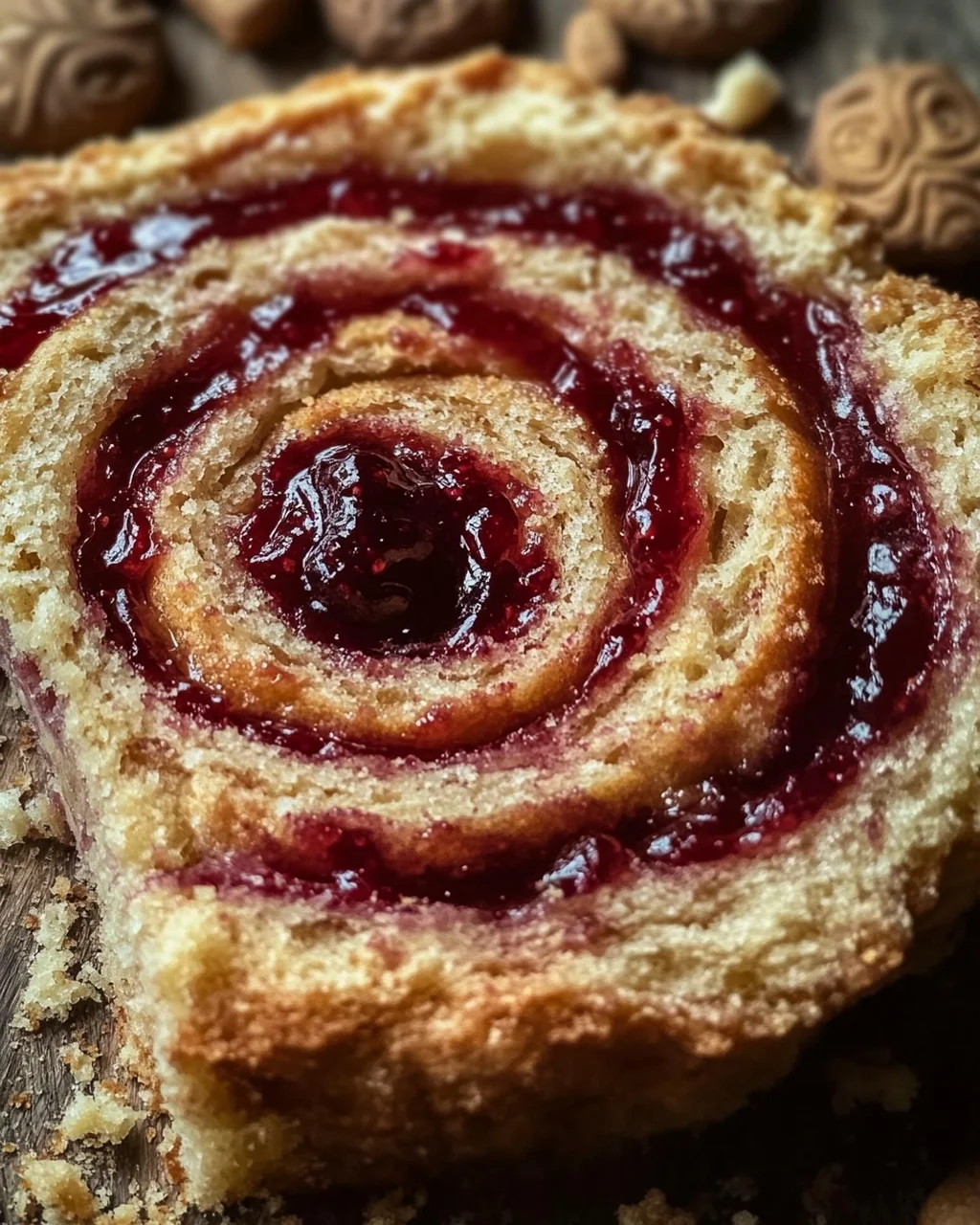 Winterlicher Spekulatius-Hefekuchen mit Marmelade