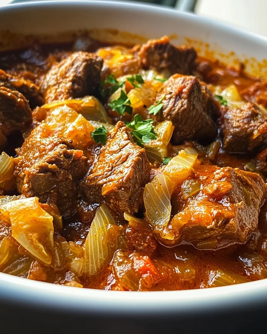 Zelny Gulasch: Herzhaftes Krautgulasch mit Rindfleisch