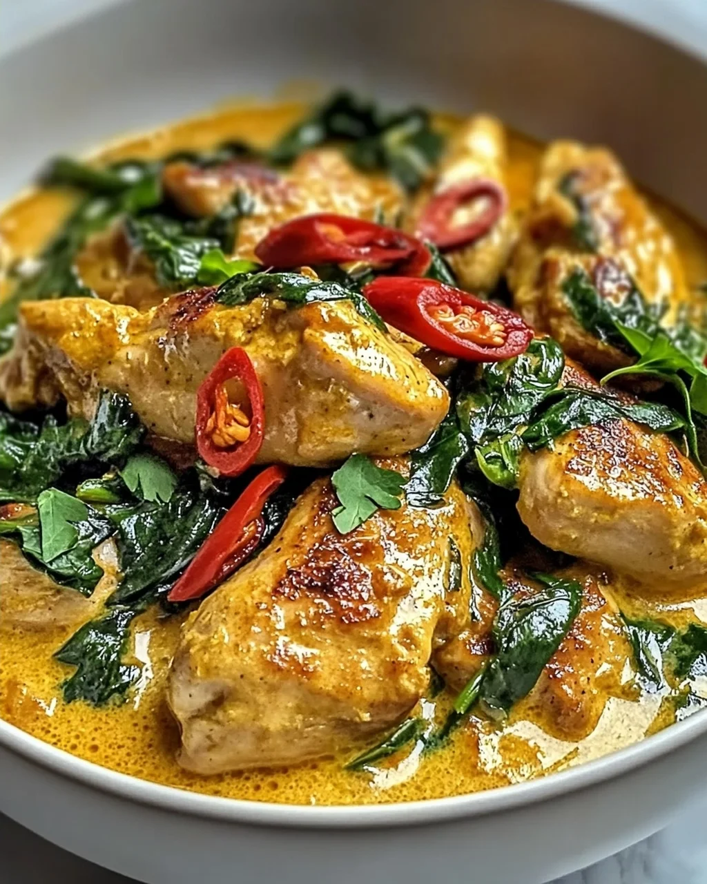 Zitronengras-Hühnchen mit thailändischer Kokosnuss-Curry